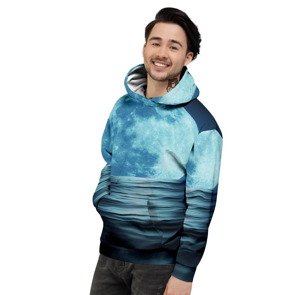 Moonlight And The Sea Print Men's Hoodie-grizzshop