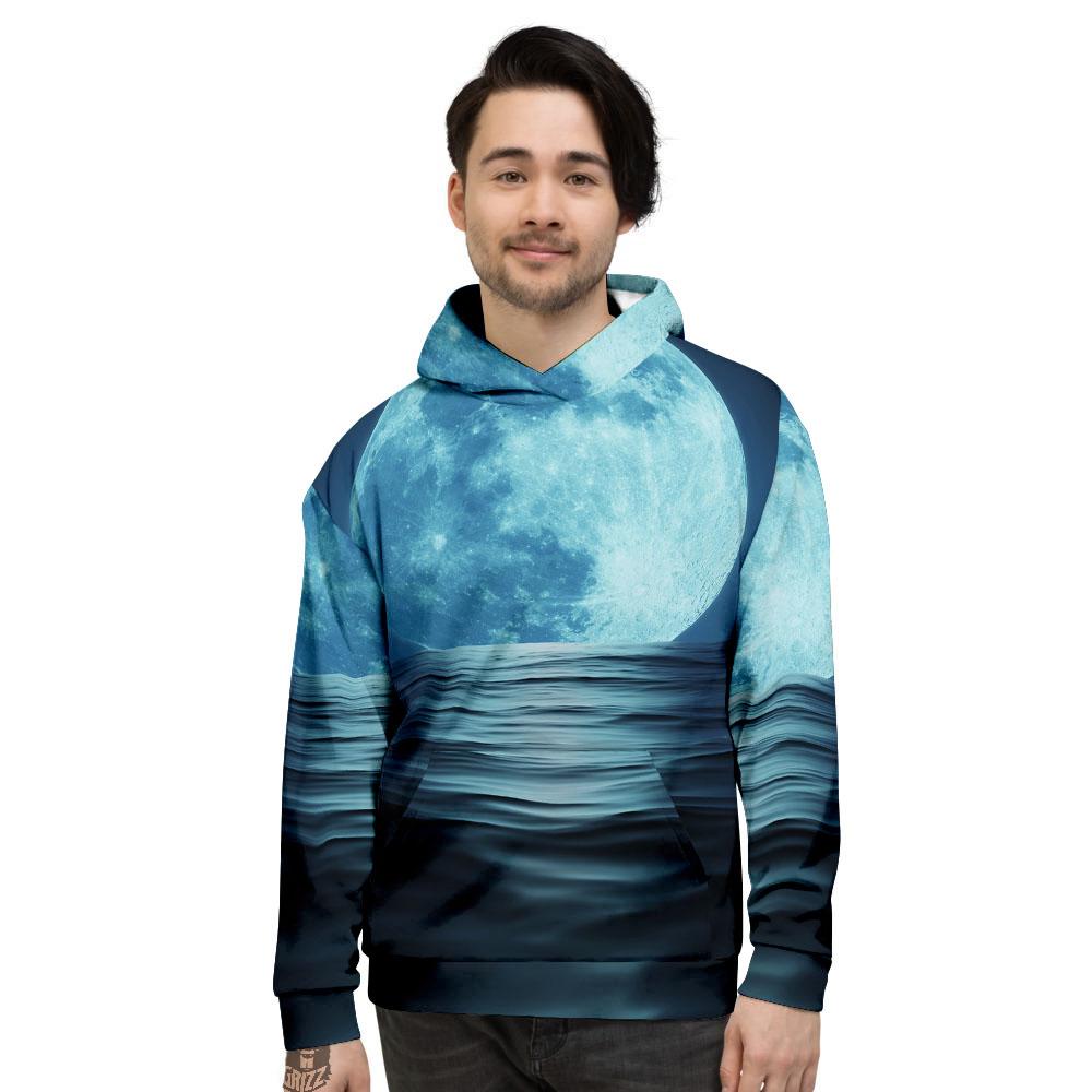 Moonlight And The Sea Print Men's Hoodie-grizzshop