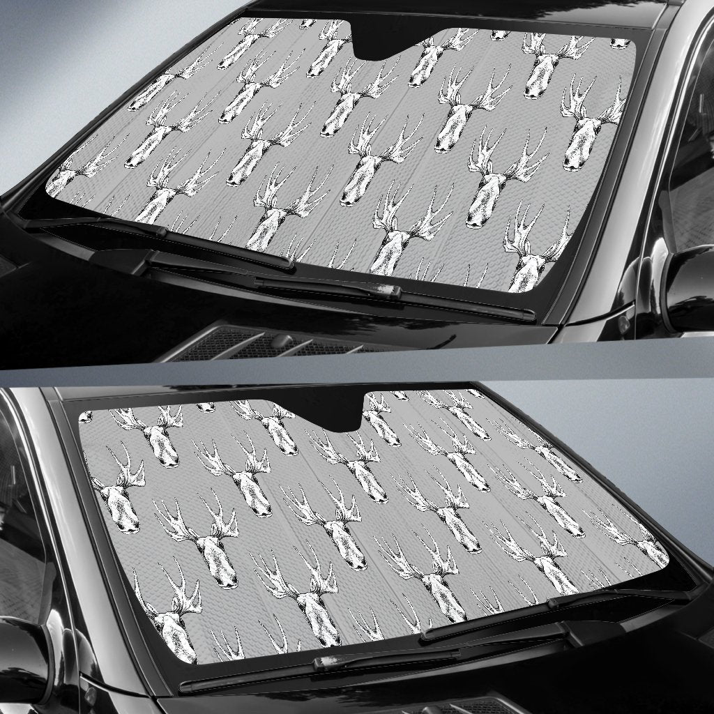 Moose Pattern Print Car Sun Shade-grizzshop