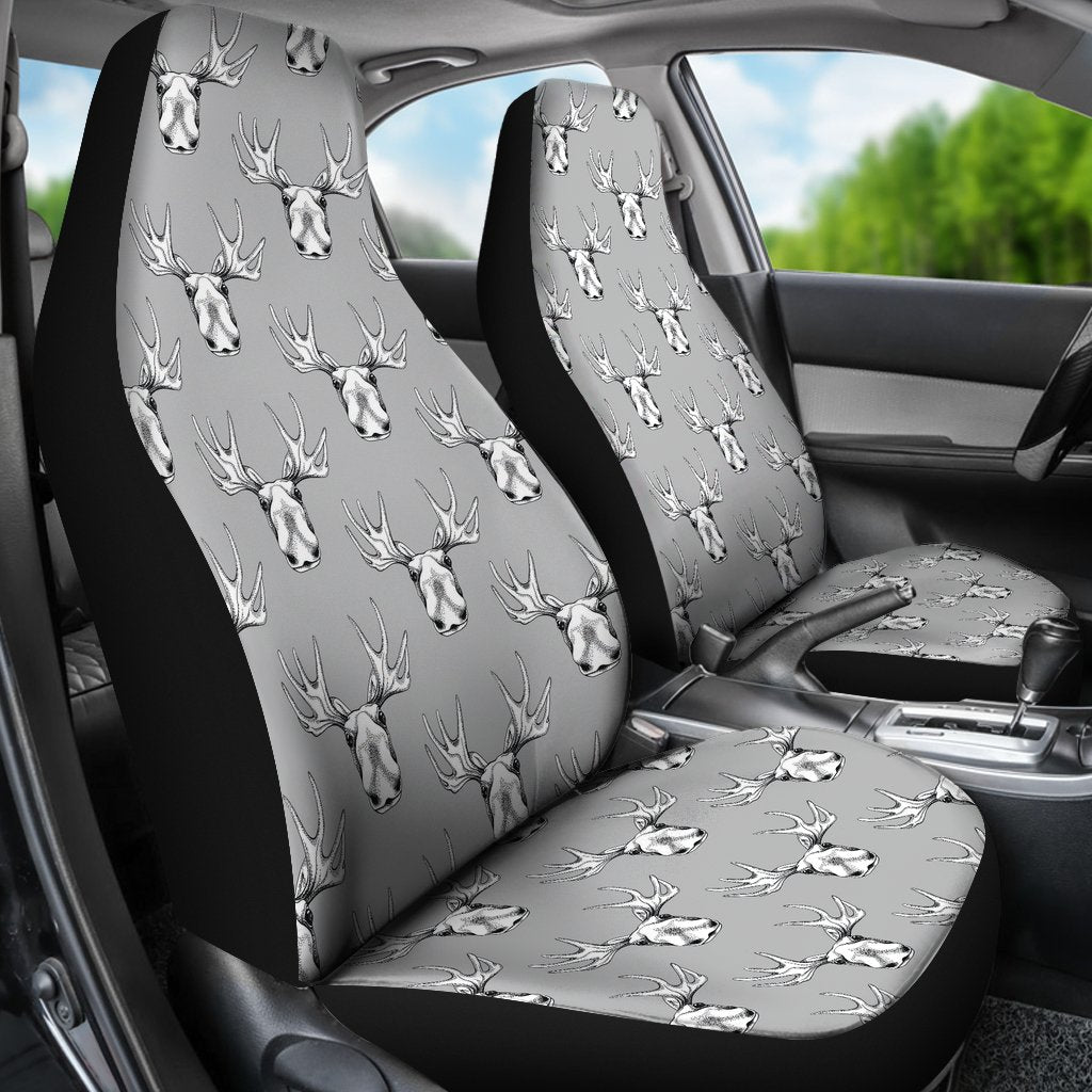 Moose Pattern Print Universal Fit Car Seat Cover-grizzshop