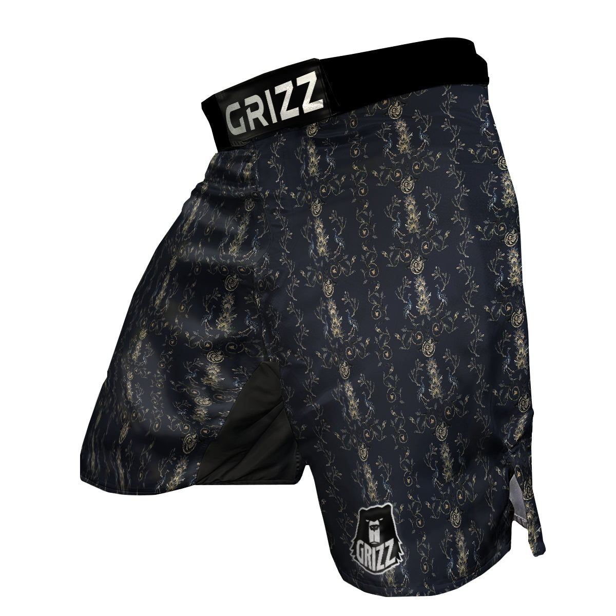 Mosaic Bird Pattern MMA Shorts-grizzshop
