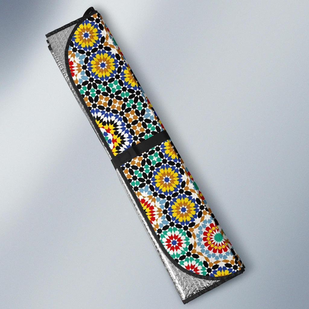 Mosaic Colorful Pattern Print Car Sun Shade-grizzshop