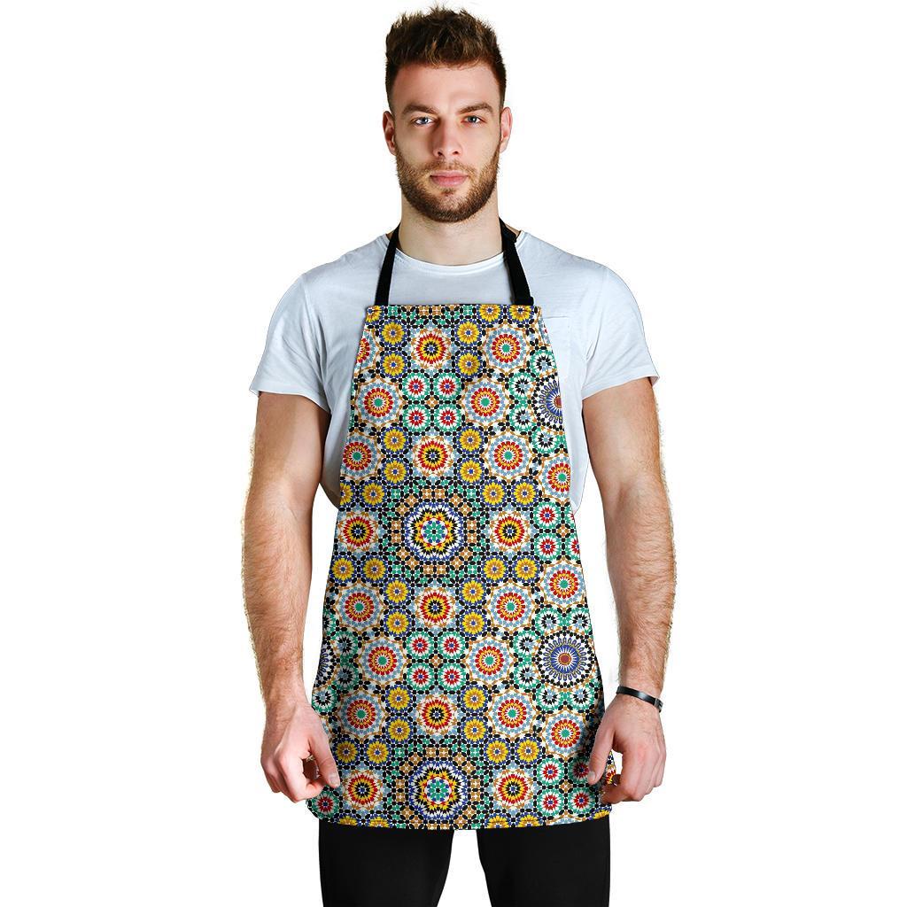 Mosaic Colorful Pattern Print Men's Apron-grizzshop