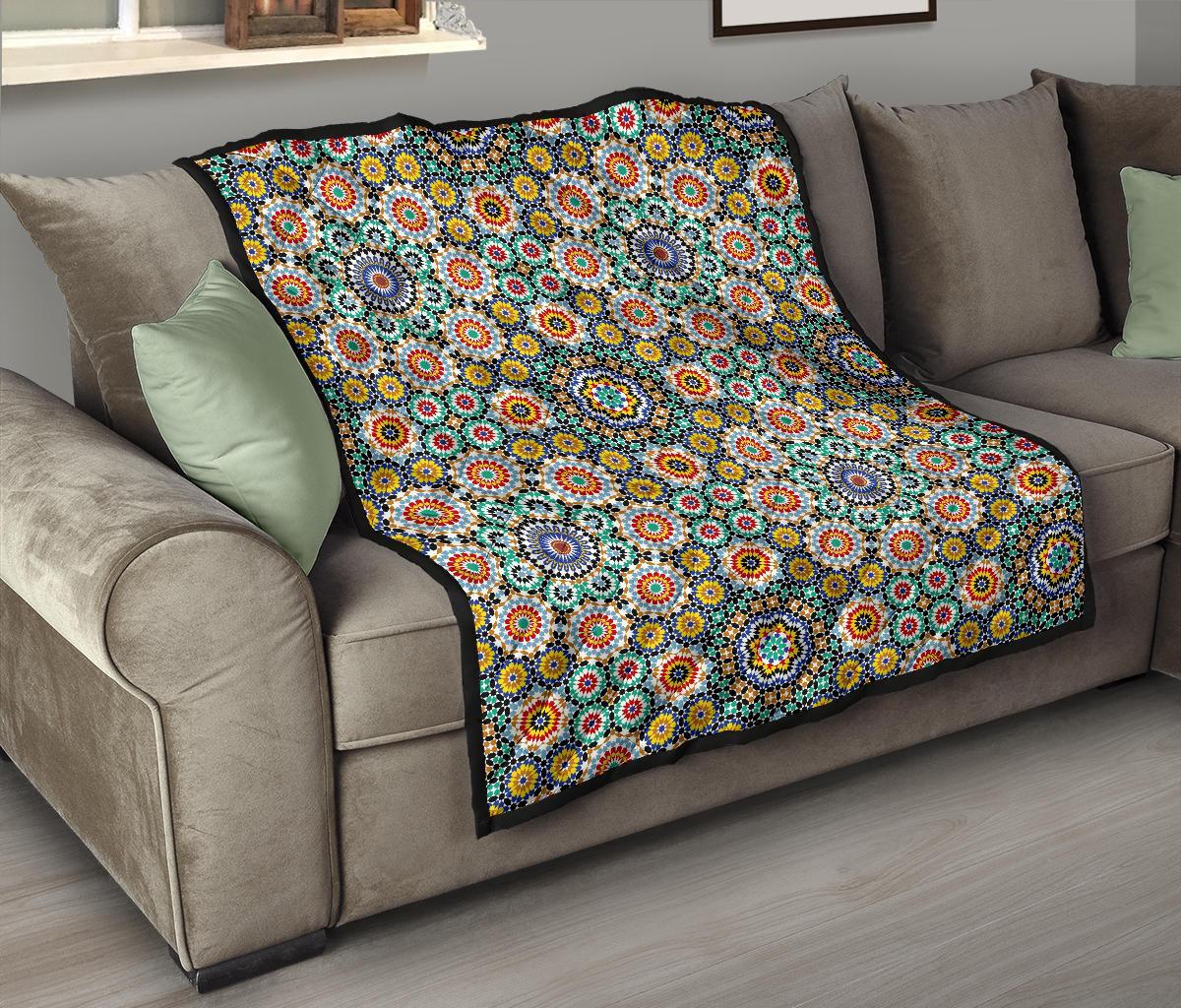 Mosaic Colorful Pattern Print Quilt-grizzshop