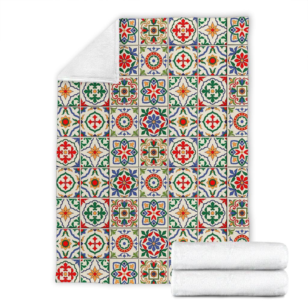 Mosaic Colorful Print Pattern Blanket-grizzshop