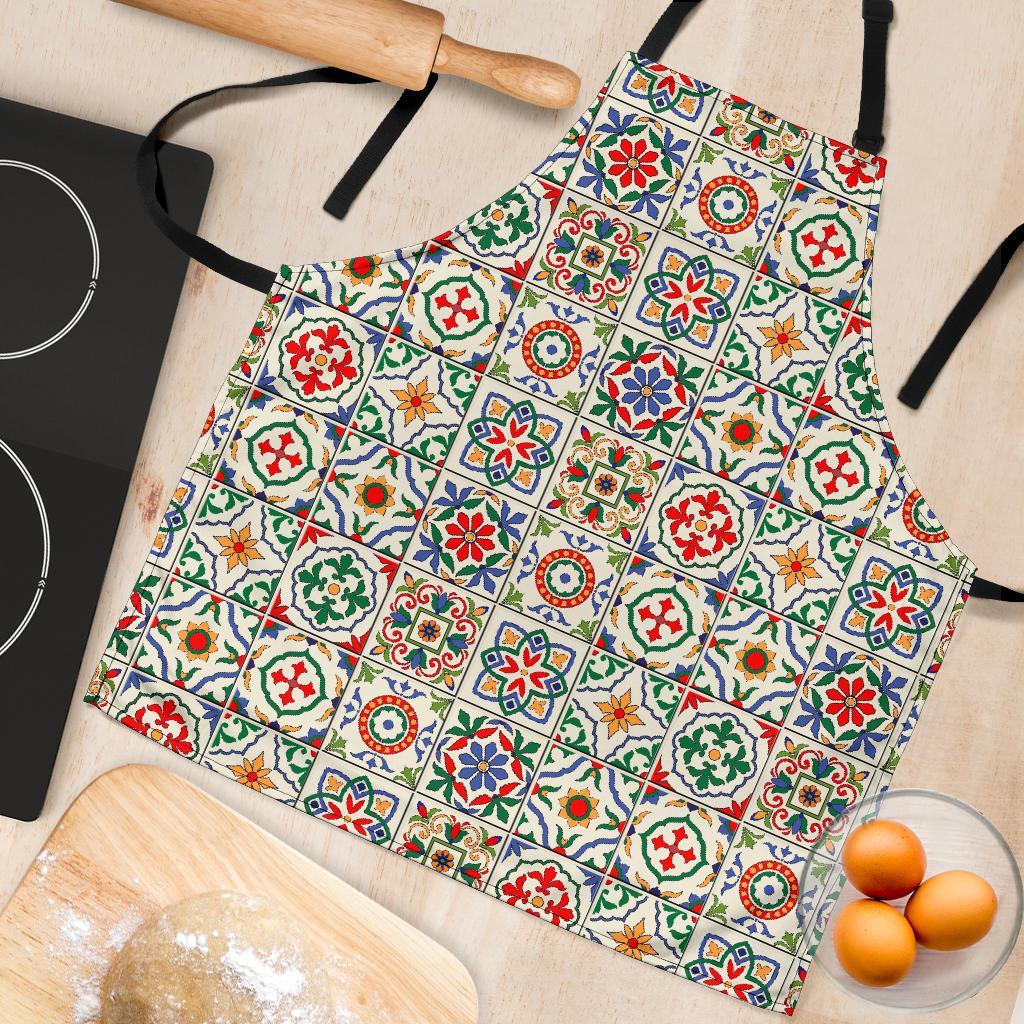 Mosaic Colorful Print Pattern Women's Apron-grizzshop