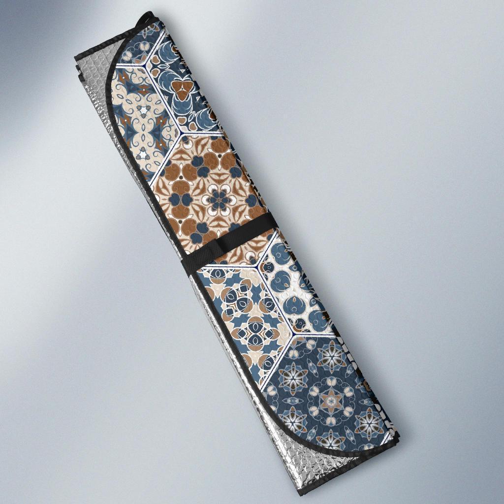 Mosaic Print Pattern Car Sun Shade-grizzshop