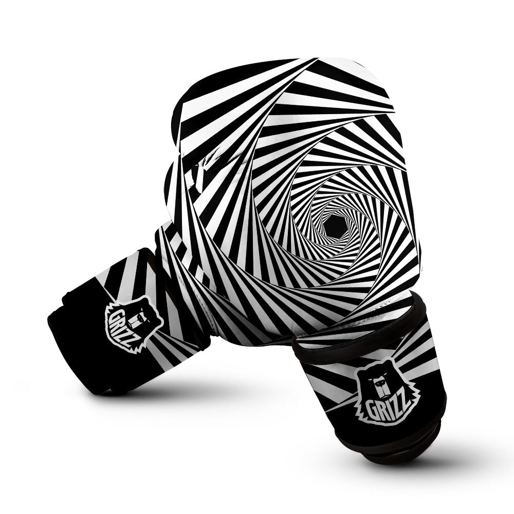 Motion Illusion Angular Swirl Print Boxing Gloves-grizzshop