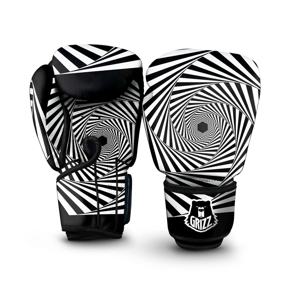 Motion Illusion Angular Swirl Print Boxing Gloves-grizzshop