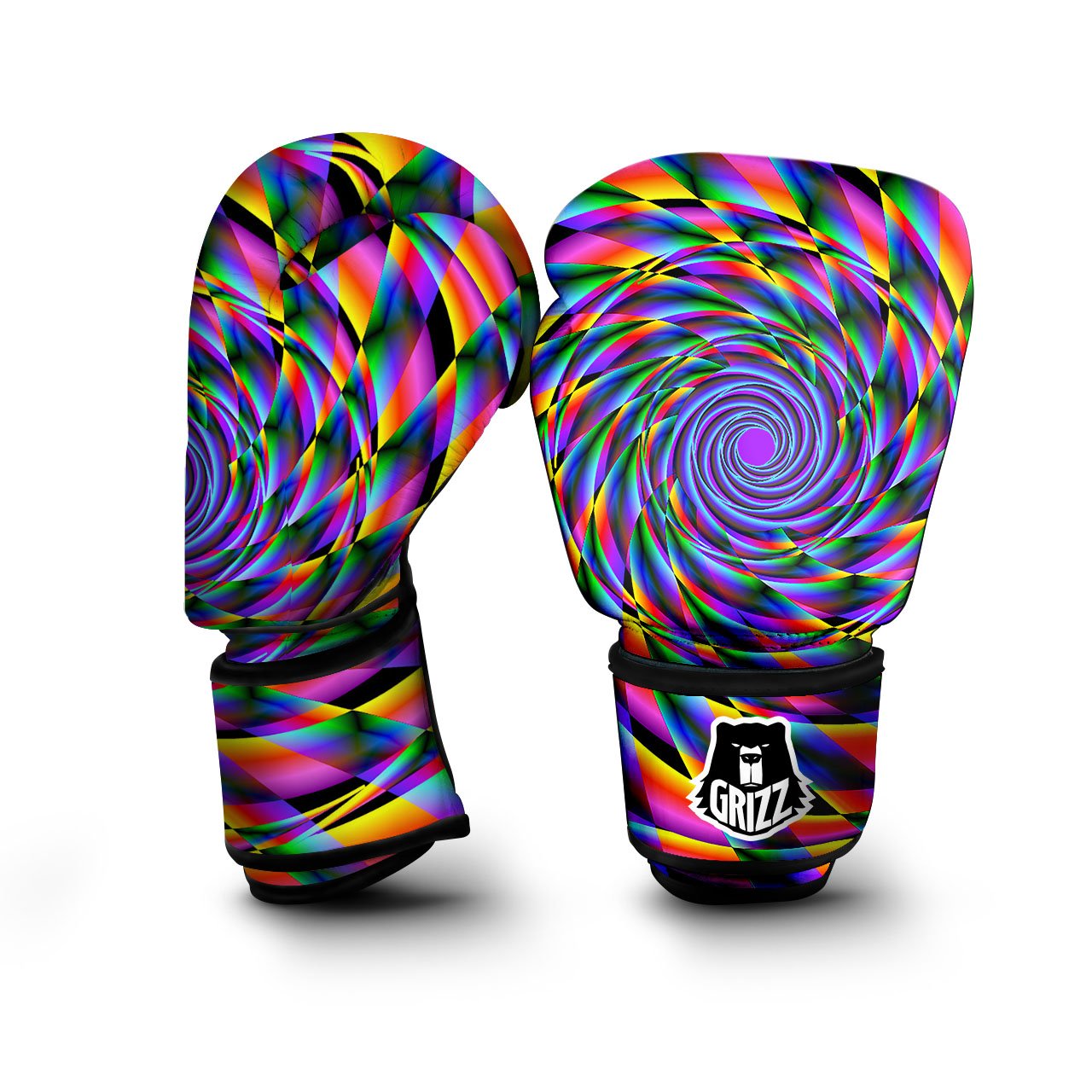 Motion Psychedelic Illusory Print Boxing Gloves-grizzshop