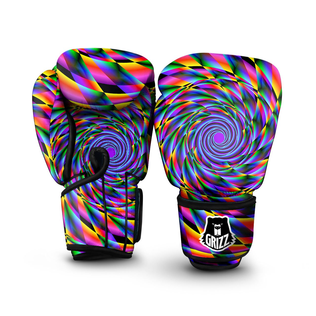 Motion Psychedelic Illusory Print Boxing Gloves-grizzshop
