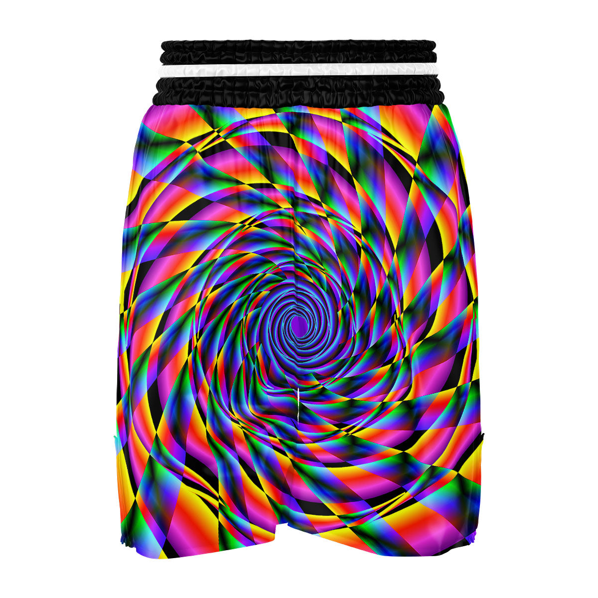 Motion Psychedelic Illusory Print Boxing Shorts-grizzshop