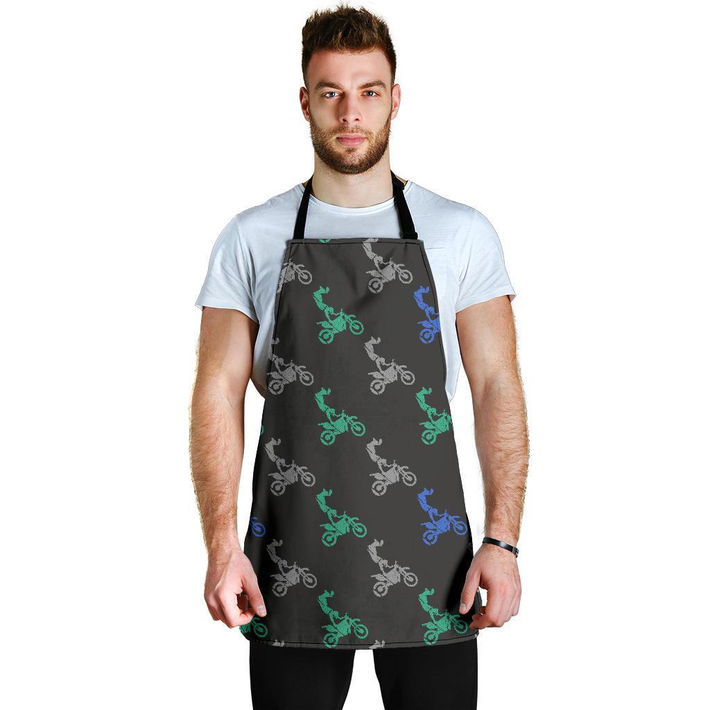 Motocross Print Pattern Men's Apron-grizzshop