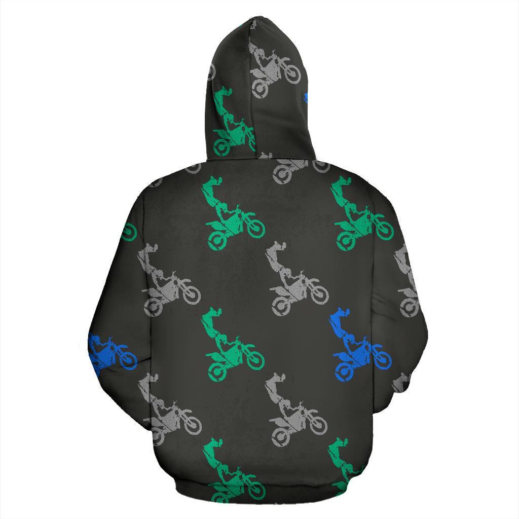 Motocross Print Pattern Men Women Pullover Hoodie-grizzshop