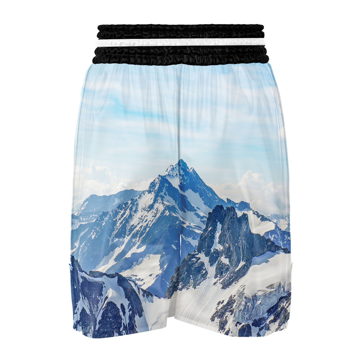 Mountain Alps Print Boxing Shorts-grizzshop