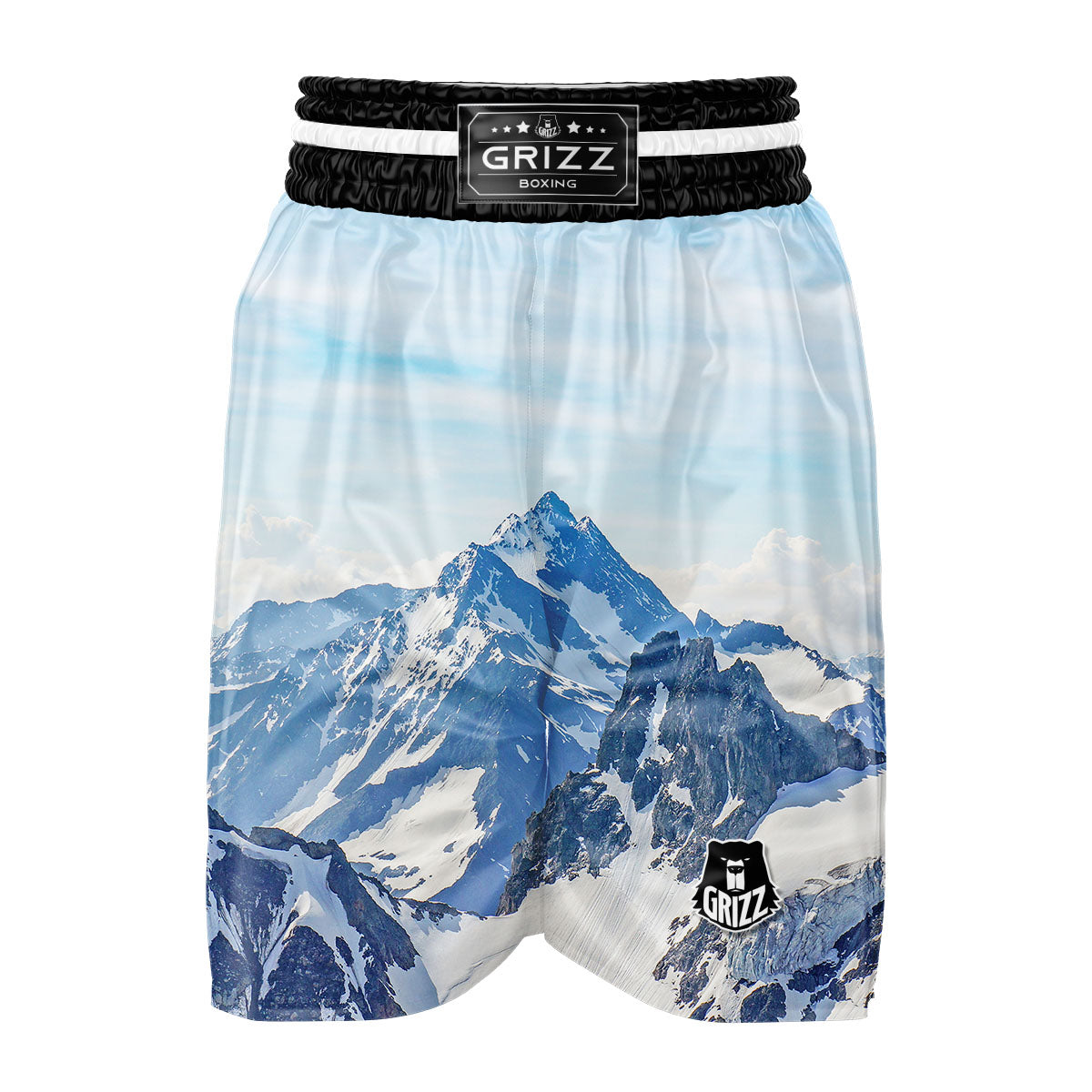 Mountain Alps Print Boxing Shorts-grizzshop