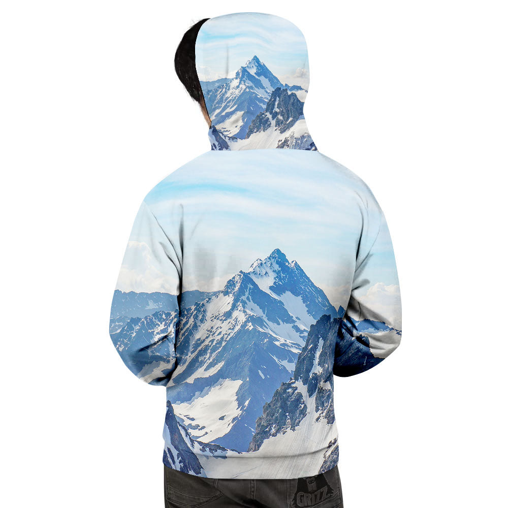 Mountain Alps Print Men's Hoodie-grizzshop