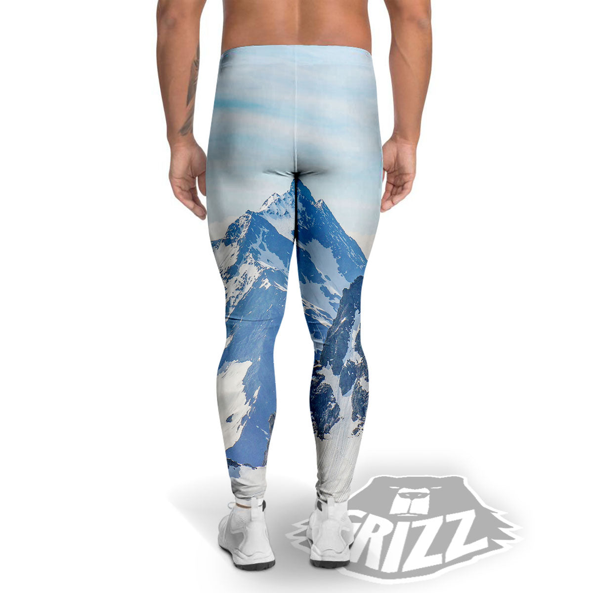 Mountain Alps Print Men's Leggings-grizzshop