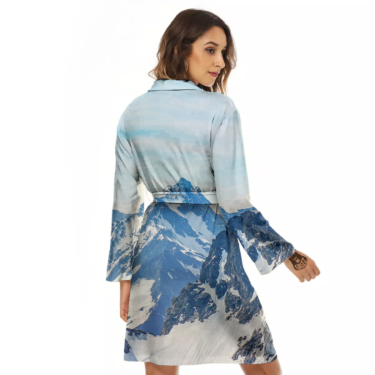 Mountain Alps Print Women's Robe-grizzshop