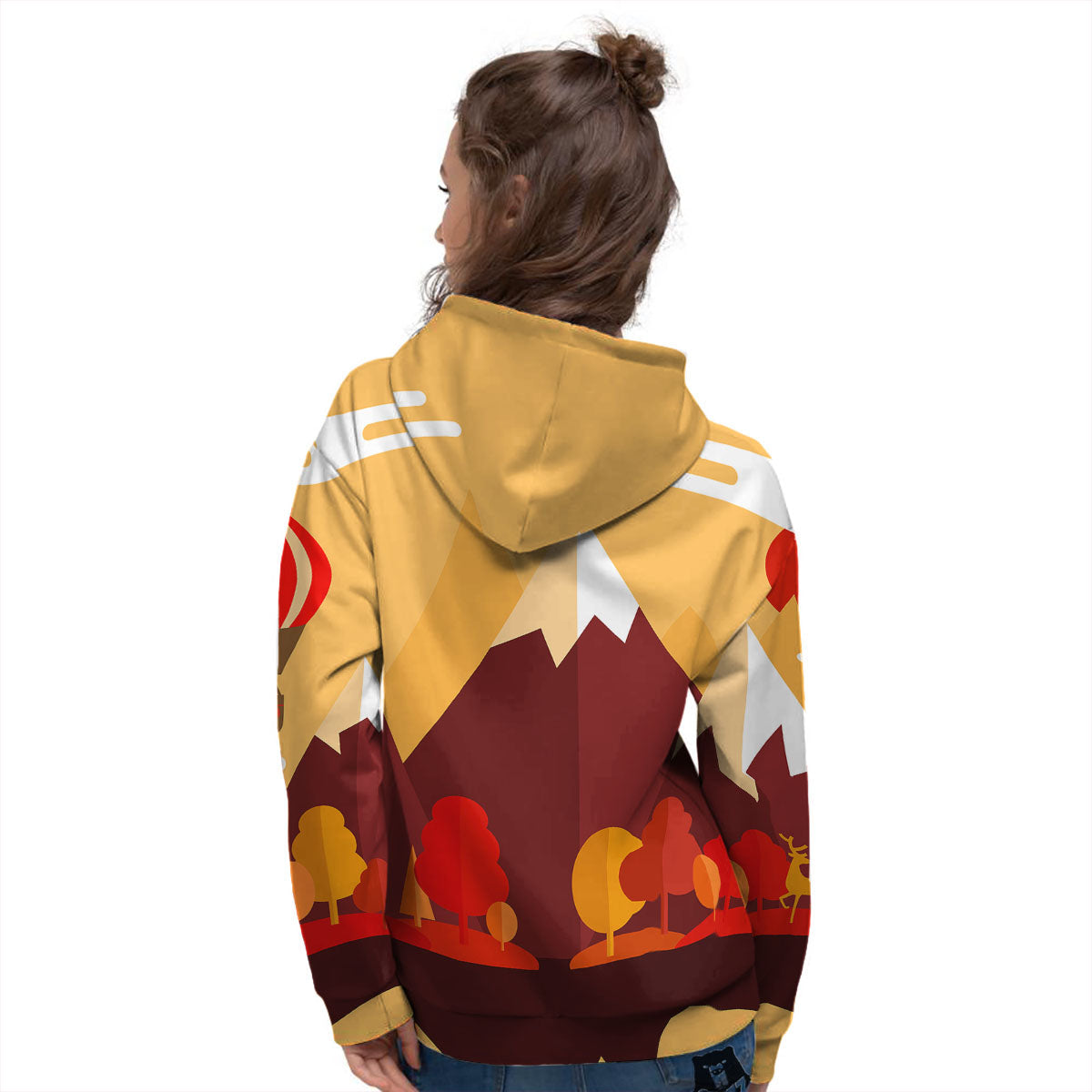 Mountain Autumn Print Women's Hoodie-grizzshop