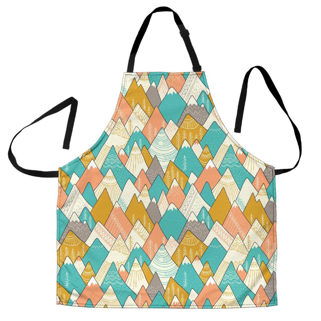 Mountain Colorful Pattern Print Men's Apron-grizzshop