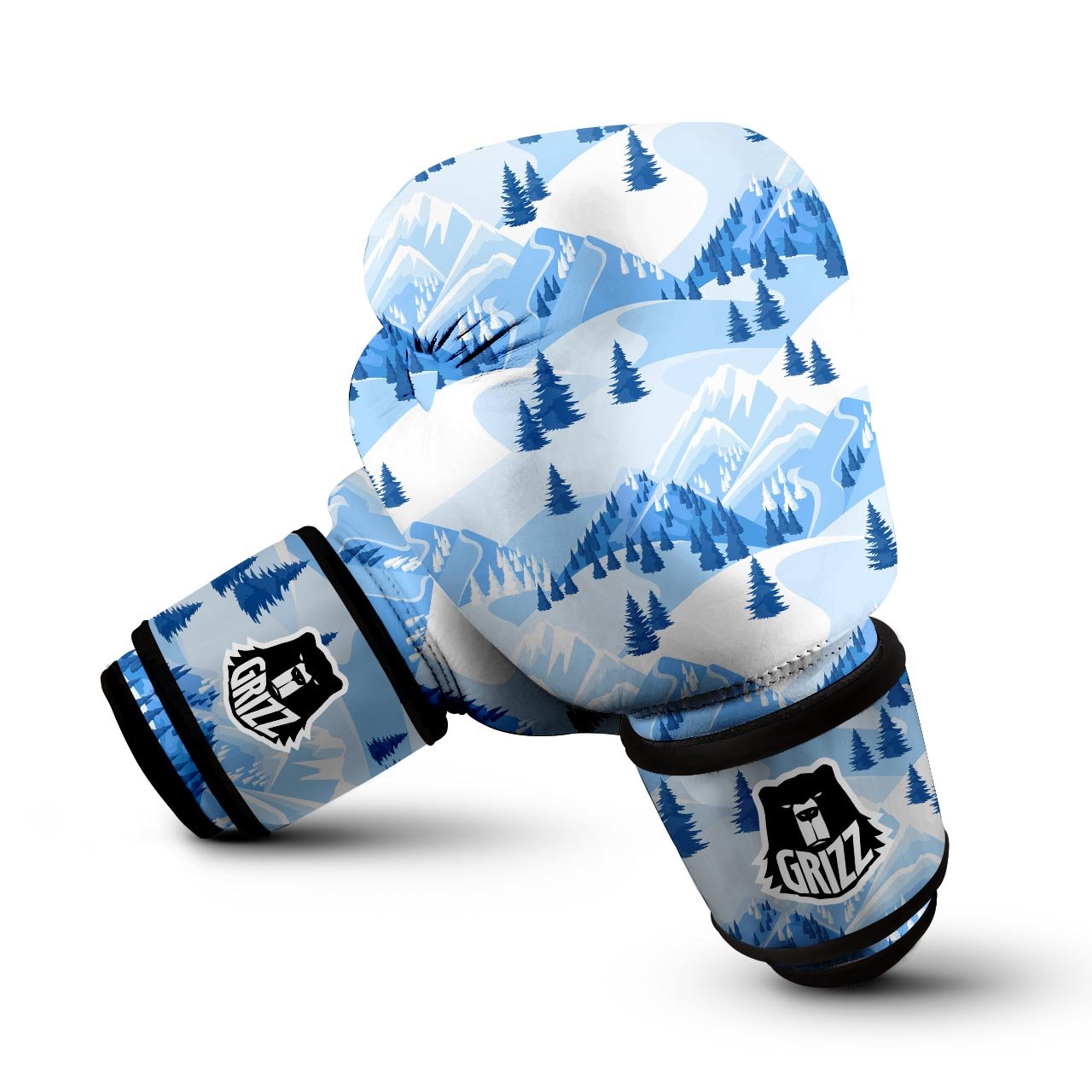 Mountain Skiing Print Pattern Boxing Gloves-grizzshop