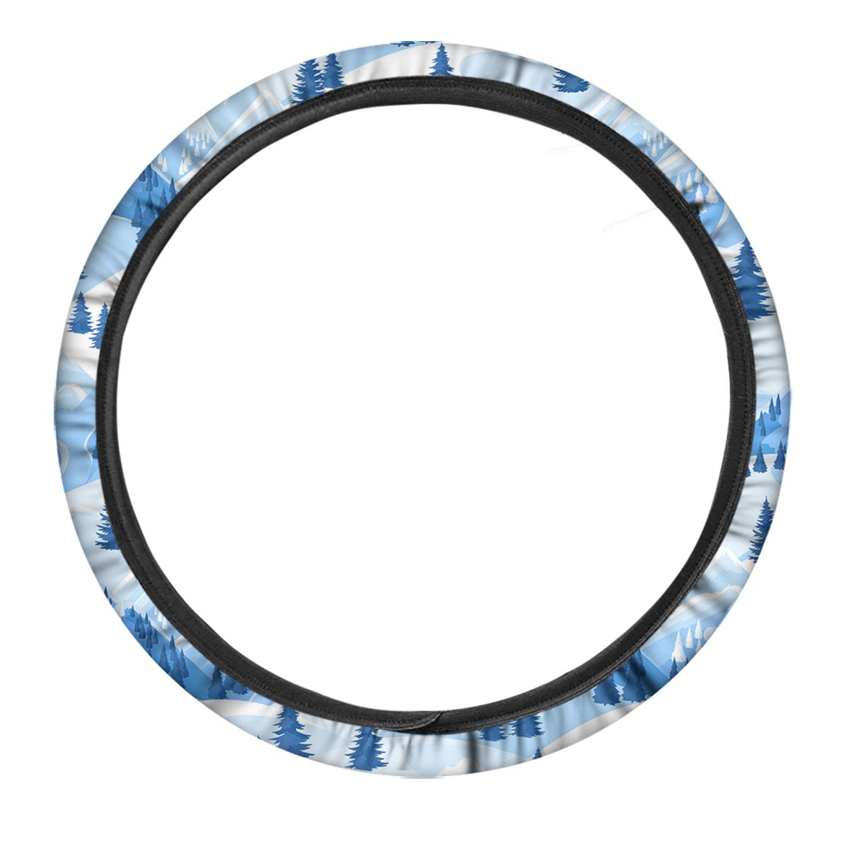 Mountain Skiing Print Pattern Car Steering Wheel Cover-grizzshop