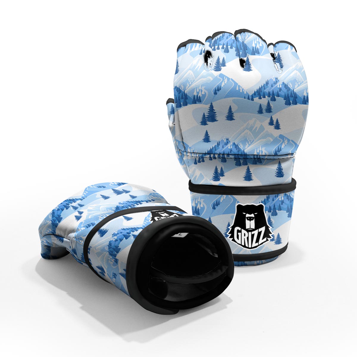 Mountain Skiing Print Pattern MMA Gloves-grizzshop