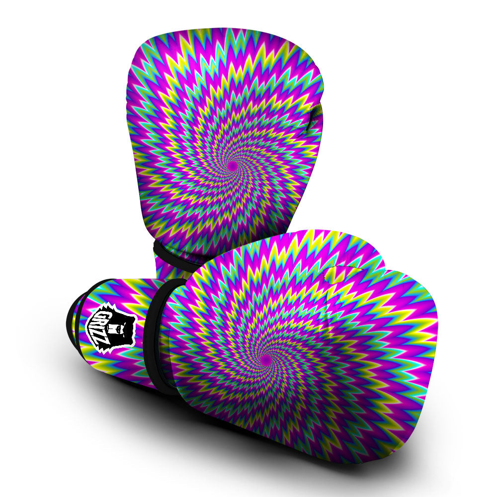 Moving Optical Illusion Abstract Spiral Boxing Gloves-grizzshop