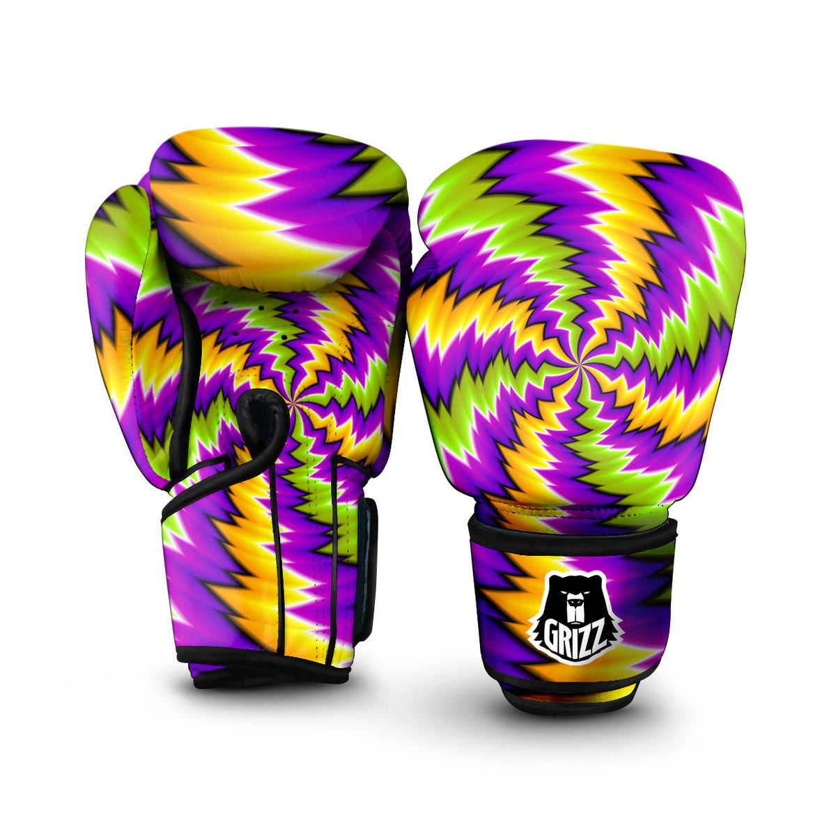 Psychedelic Optical Vibrant Illusion Boxing Gloves