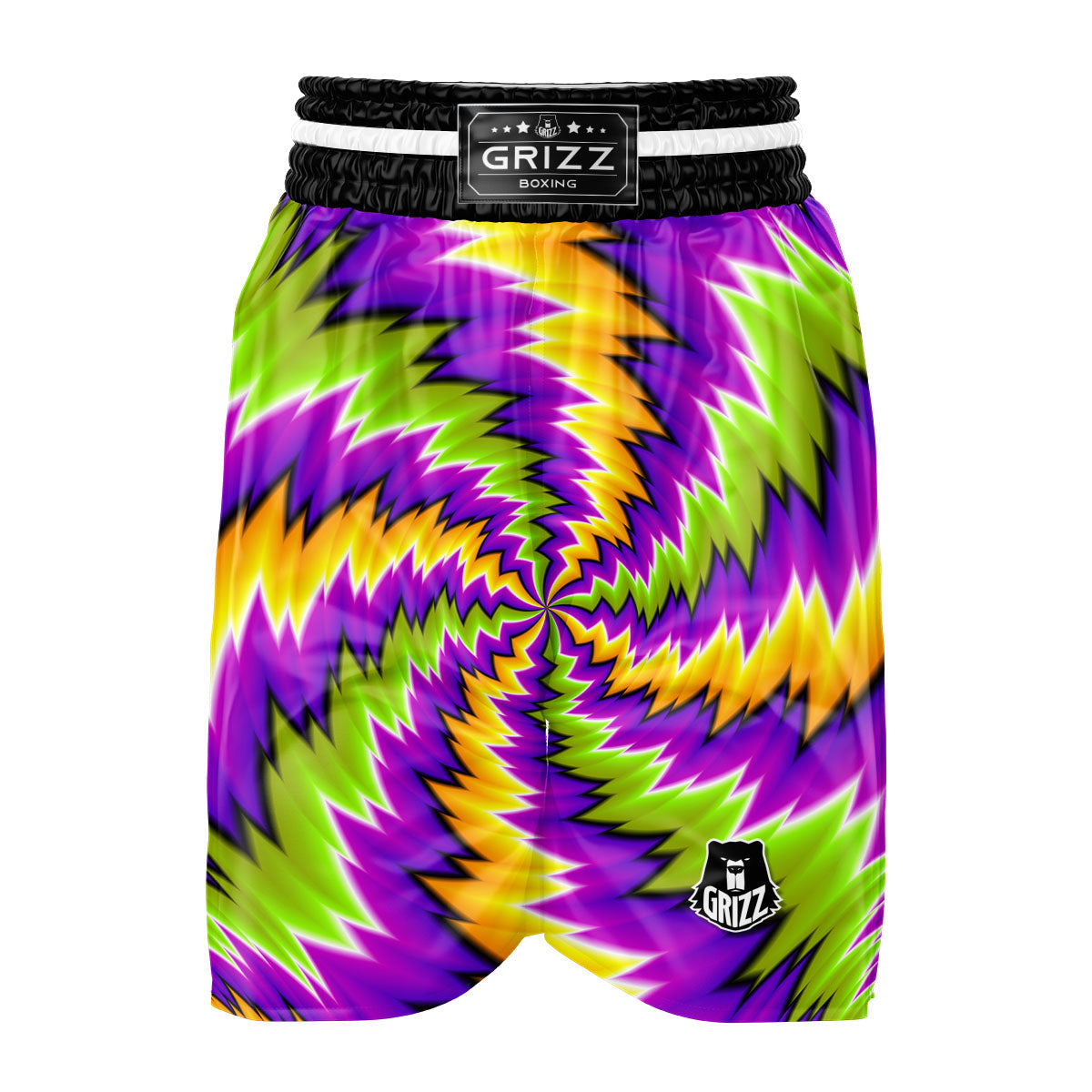 Moving Optical Illusion Dizzy Vortex Boxing Shorts-grizzshop