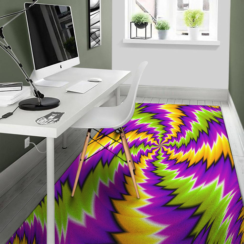 Moving Optical Illusion Dizzy Vortex Floor Mat-grizzshop