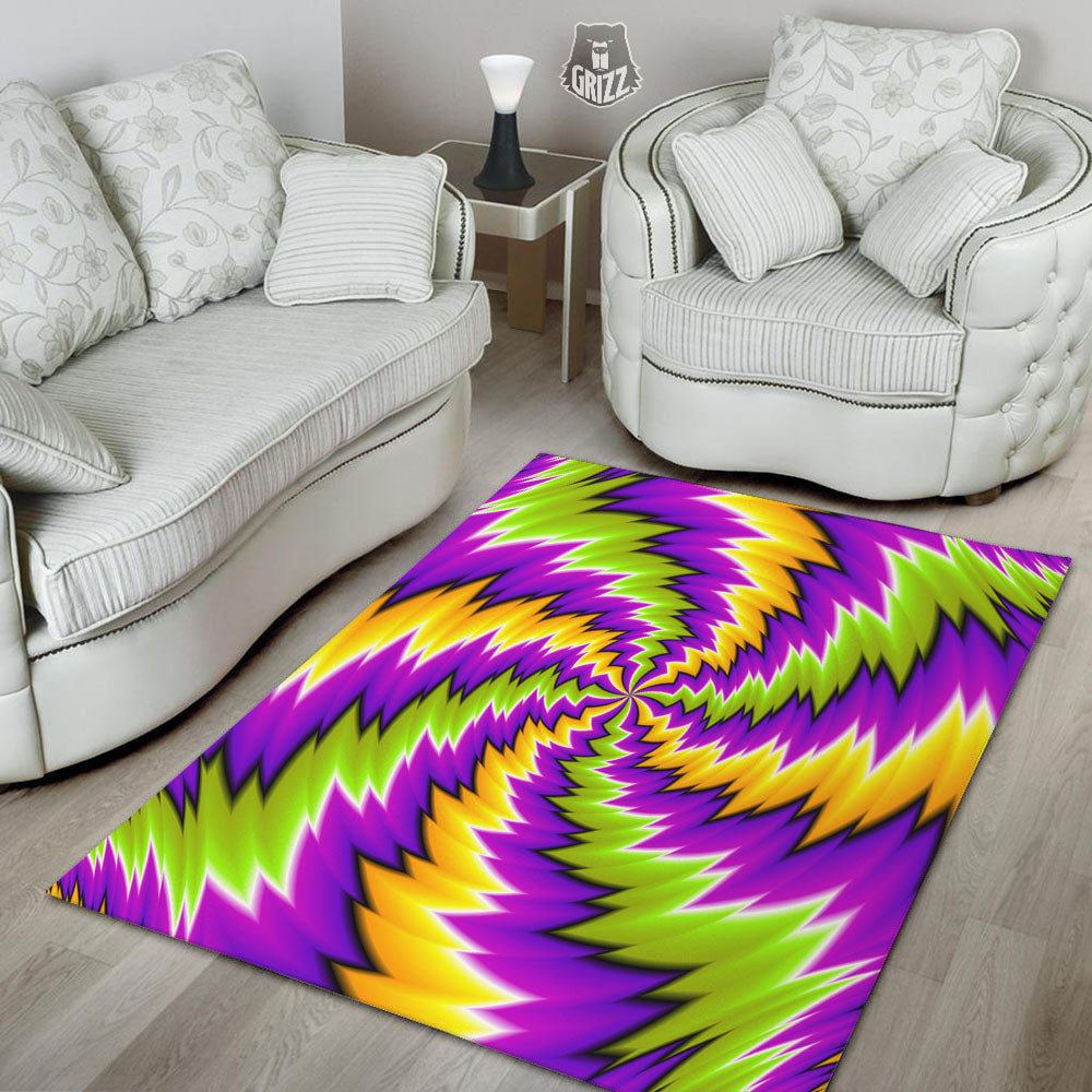 Moving Optical Illusion Dizzy Vortex Floor Mat-grizzshop