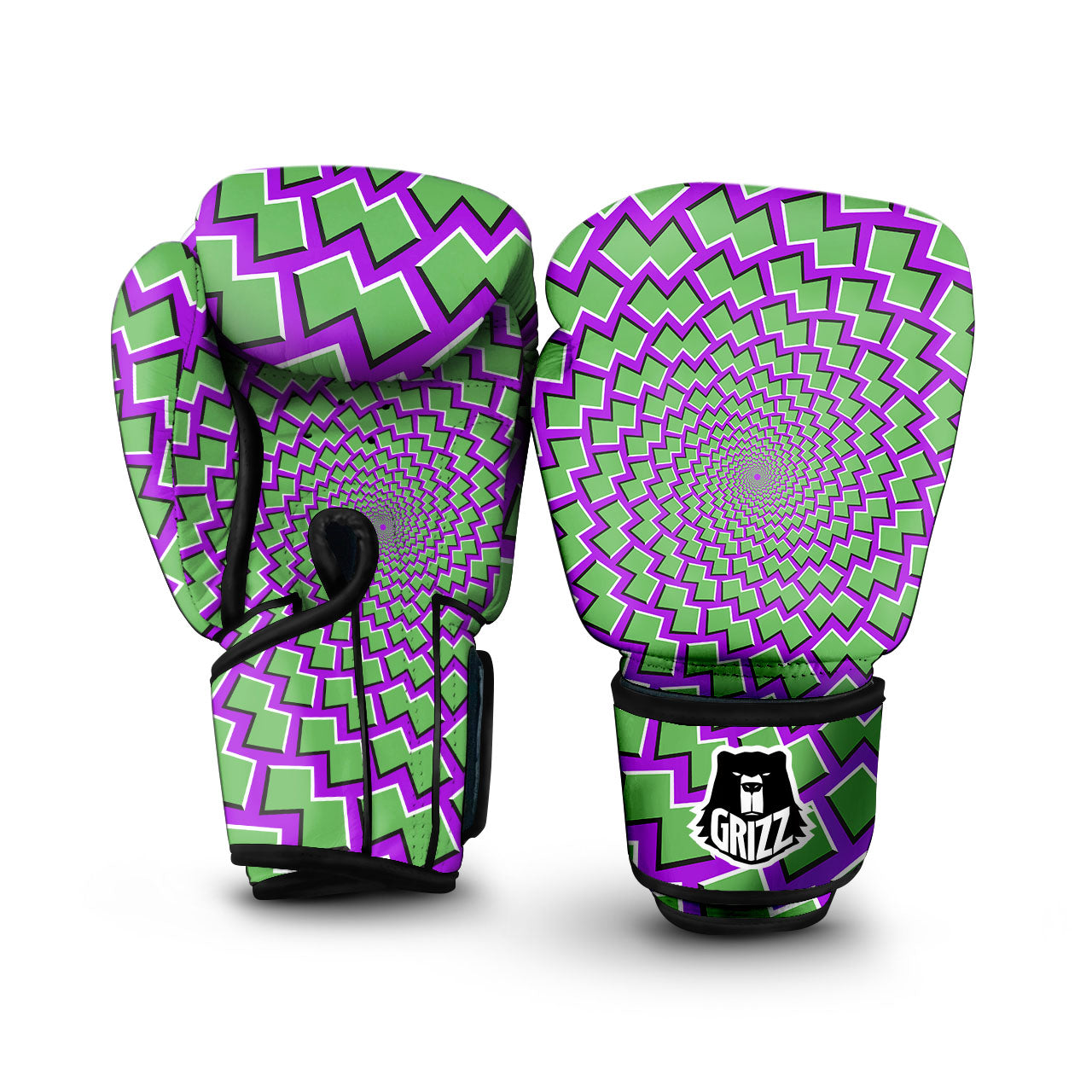 Moving Optical Yellow Flower Illusion Boxing Gloves