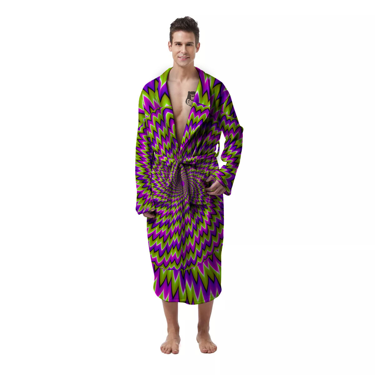 Abstract Optical illusion Men's Robe main image 1