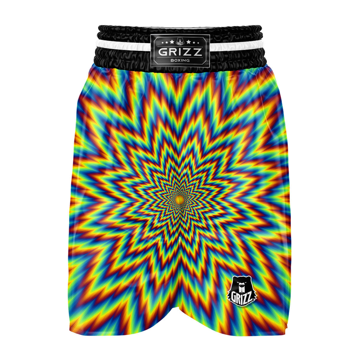 Illusion Optical Psychedelic Spiral Muay Thai Boxing Shorts main image 1