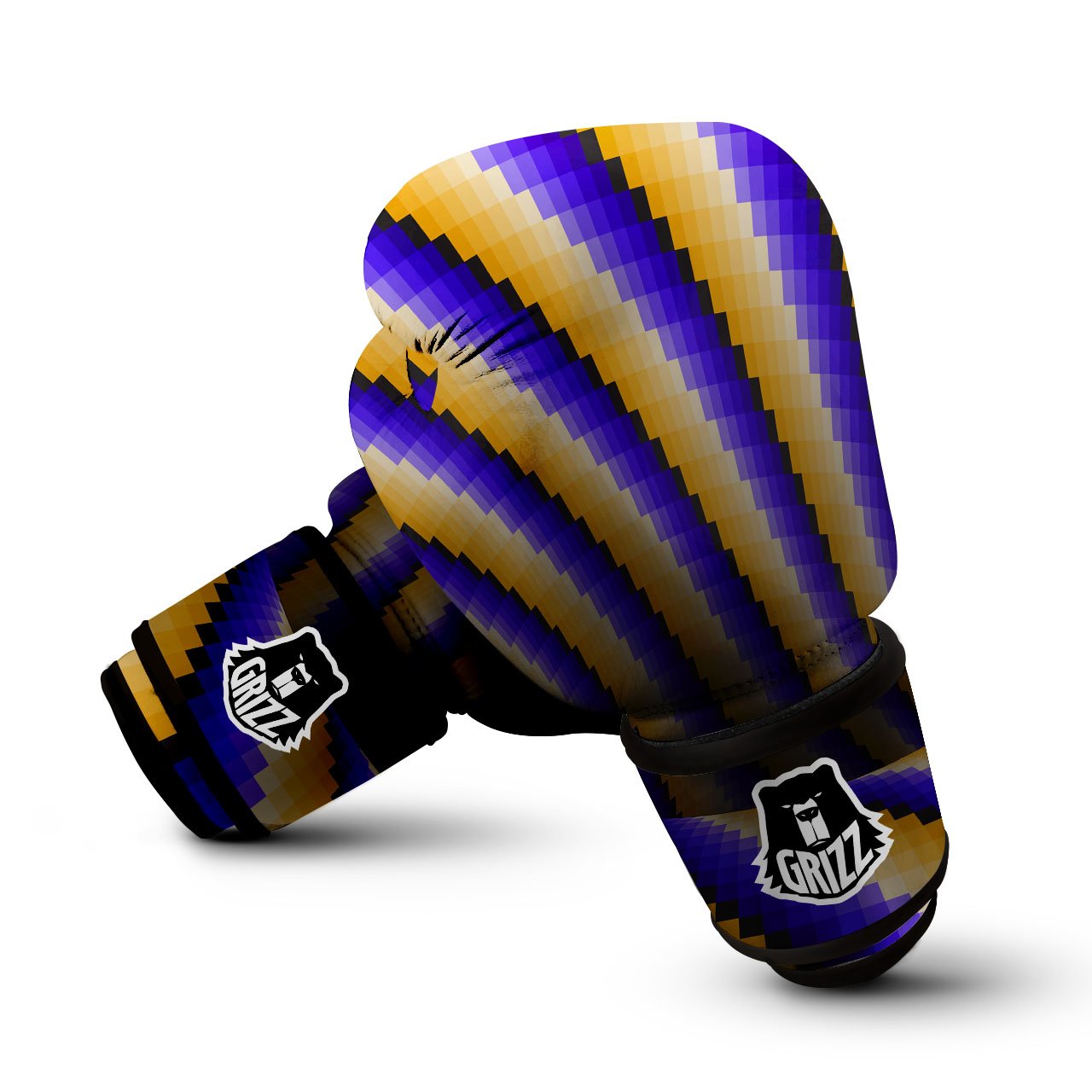 Moving Optical Yellow Vortex Illusion Boxing Gloves-grizzshop