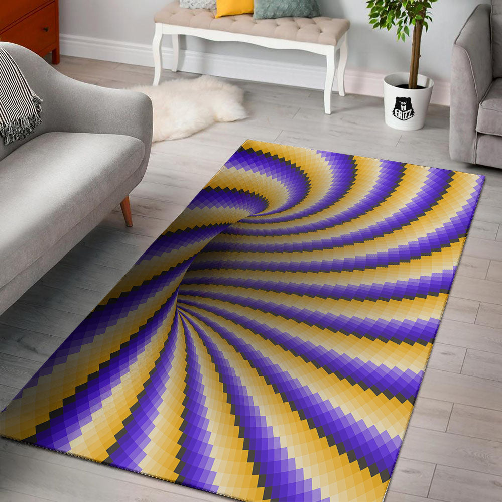 Moving Optical Yellow Vortex Illusion Floor Mat-grizzshop