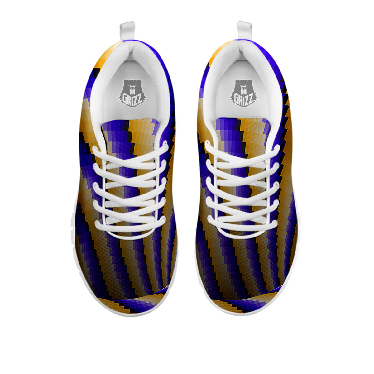 Moving Optical Yellow Vortex Illusion White Sneaker-grizzshop