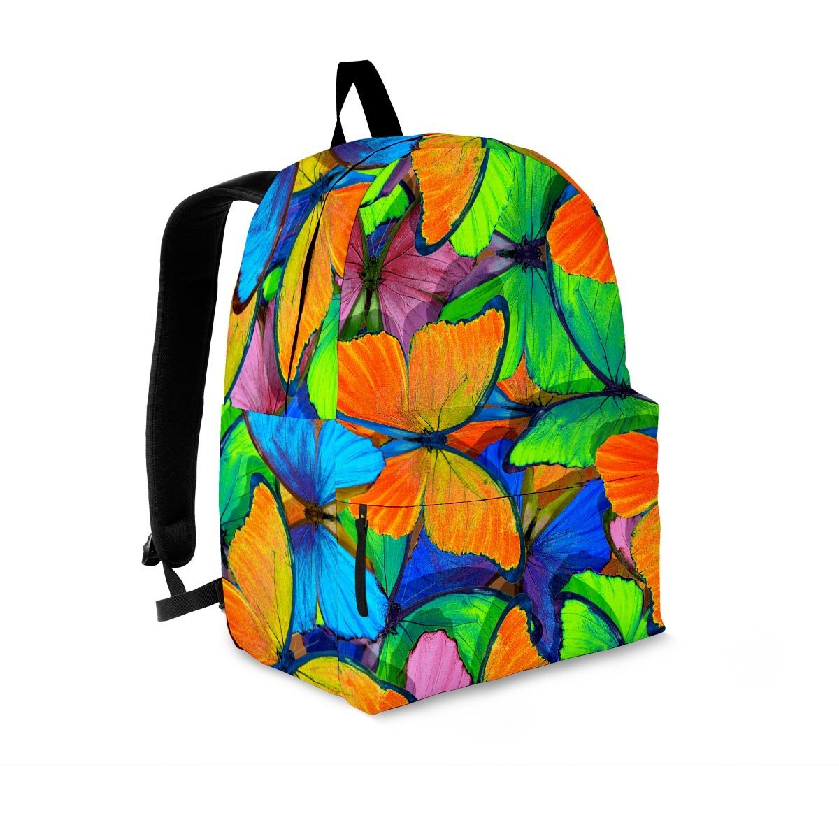 Multicolor Butterfly Print Backpack-grizzshop