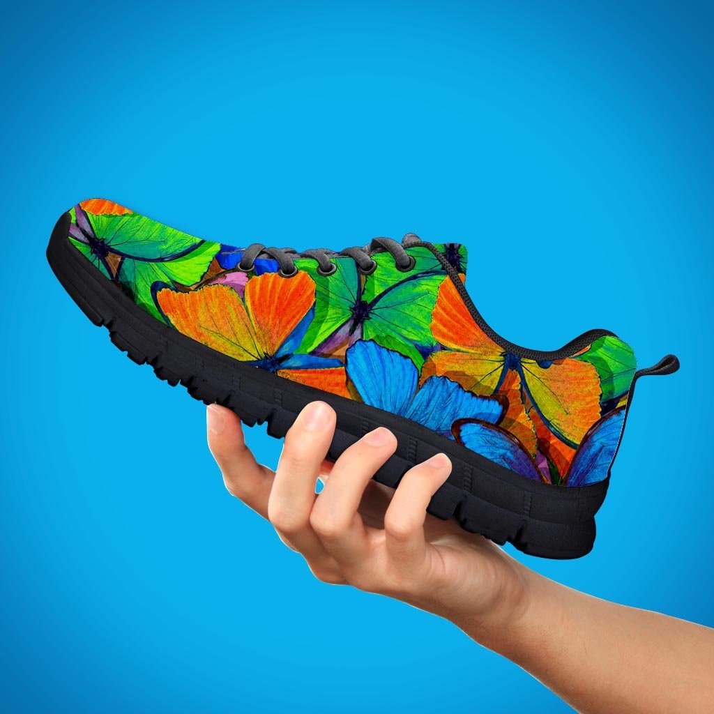Multicolor Butterfly Print Women's Sneakers-grizzshop