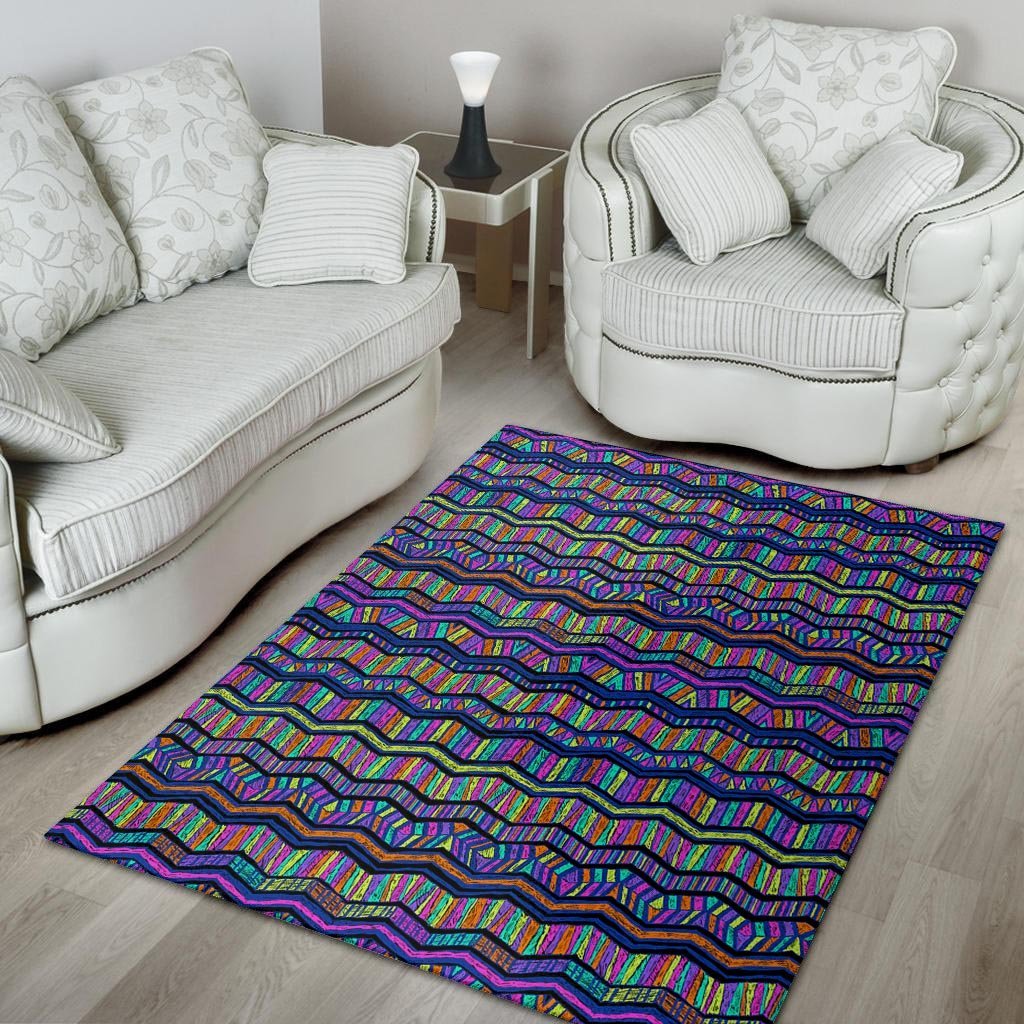 Multicolor Indian Aztec Doodle Elements Abstract Floor Mat-grizzshop