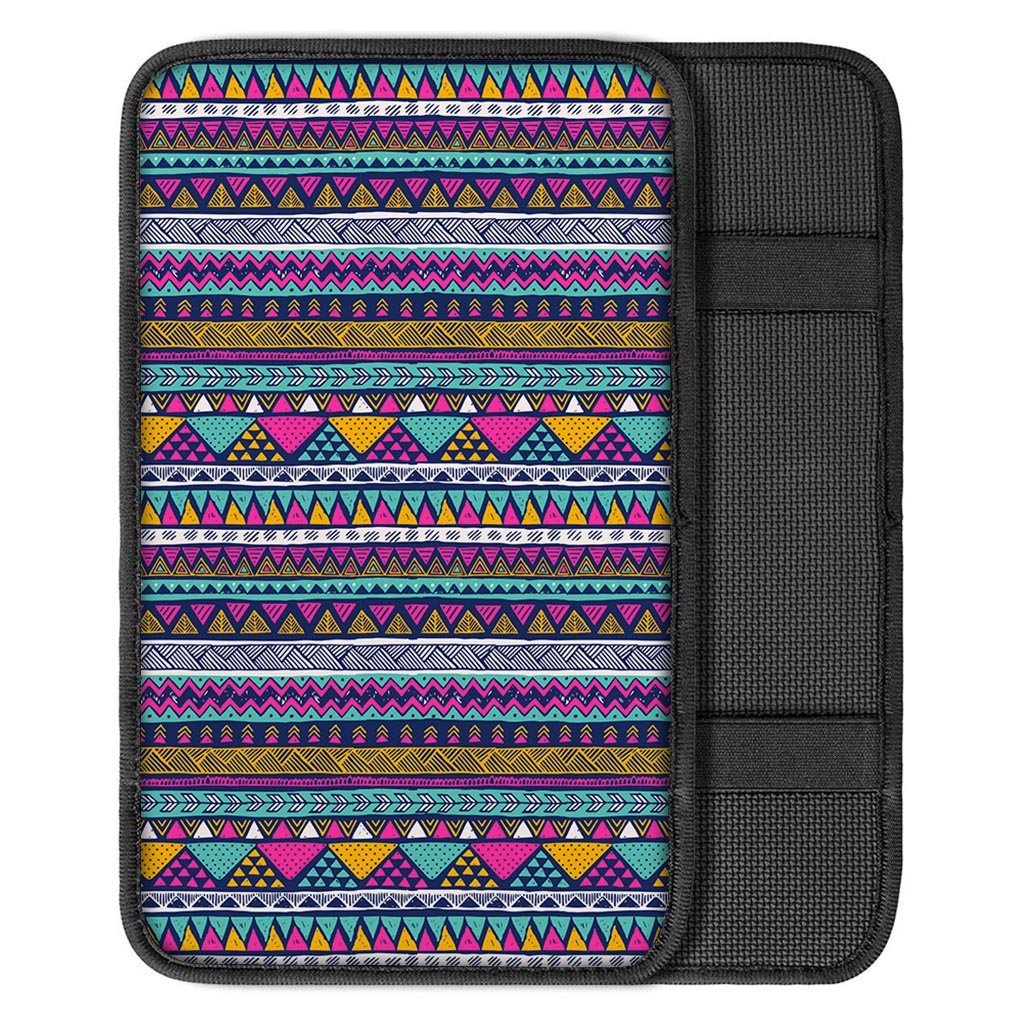 Multicolor Indian Aztec Geometric Art Car Console Cover-grizzshop