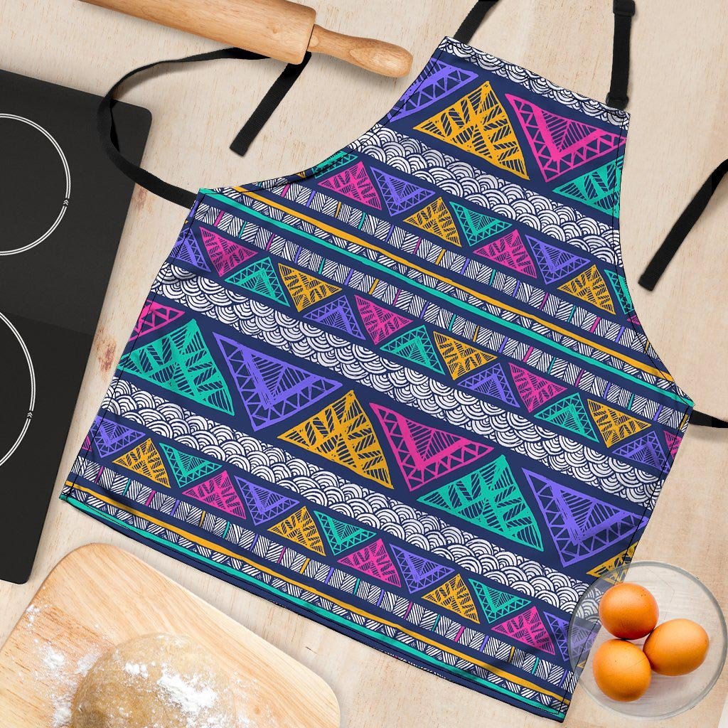 Multicolor Native Aztec Abstract Doodle Women's Apron-grizzshop