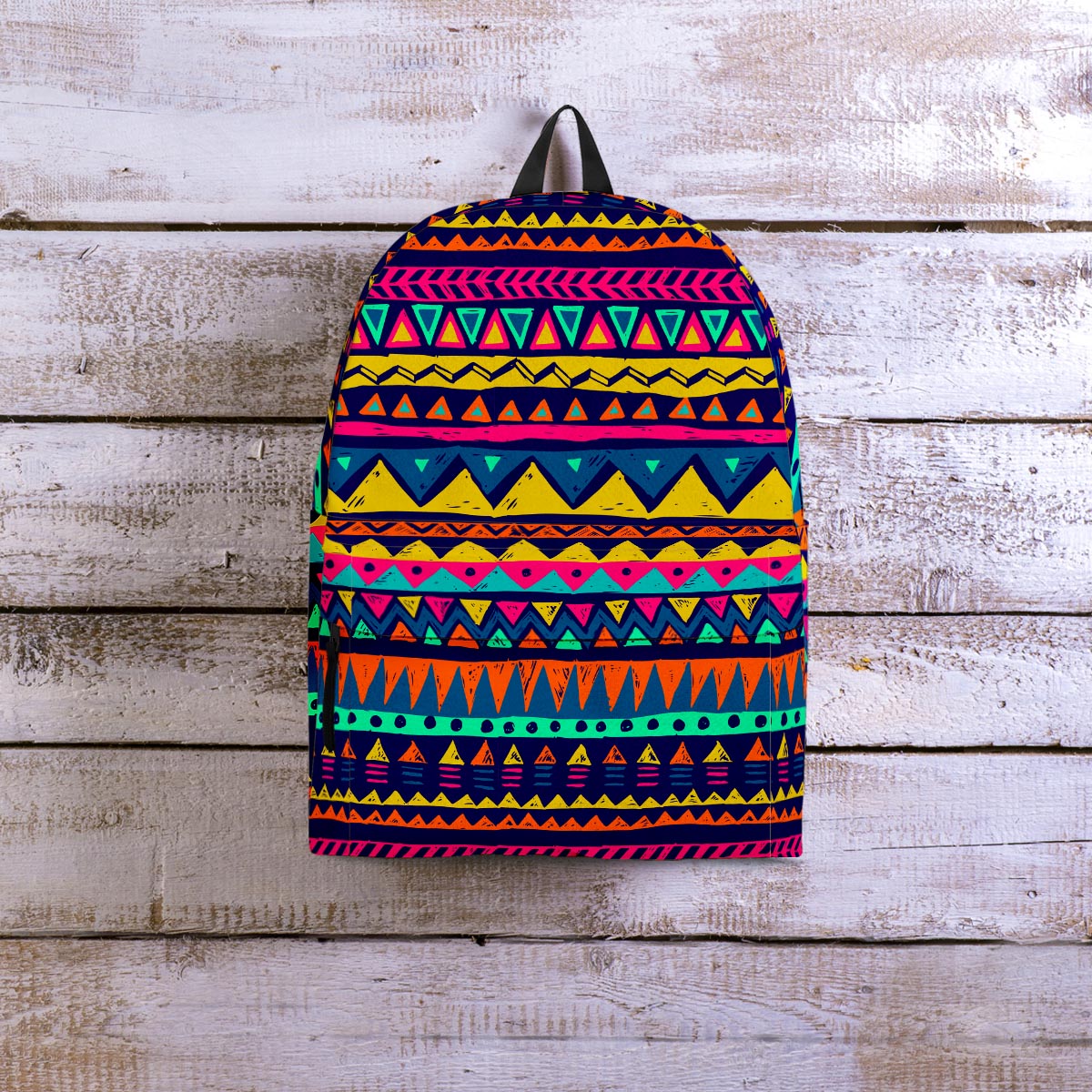 Multicolor Native Aztec Abstract Geometric Backpack-grizzshop