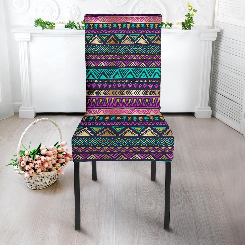 Multicolor Native Aztec Doodle Chair Cover-grizzshop