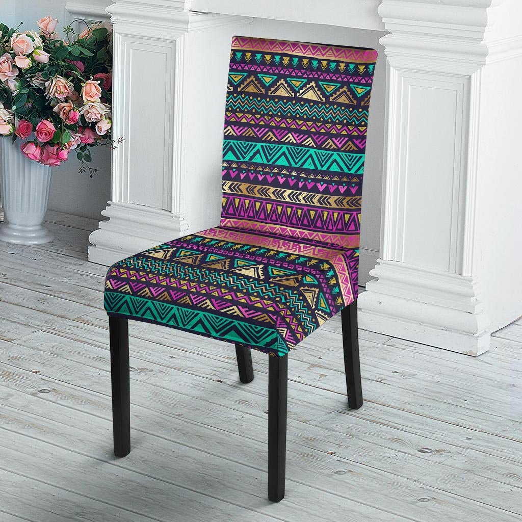 Multicolor Native Aztec Doodle Chair Cover-grizzshop