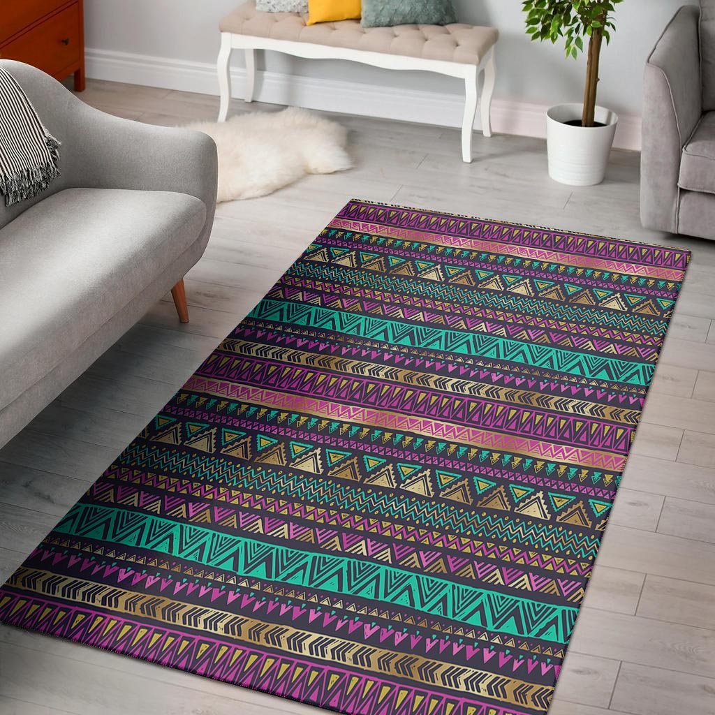 Multicolor Native Aztec Doodle Floor Mat-grizzshop