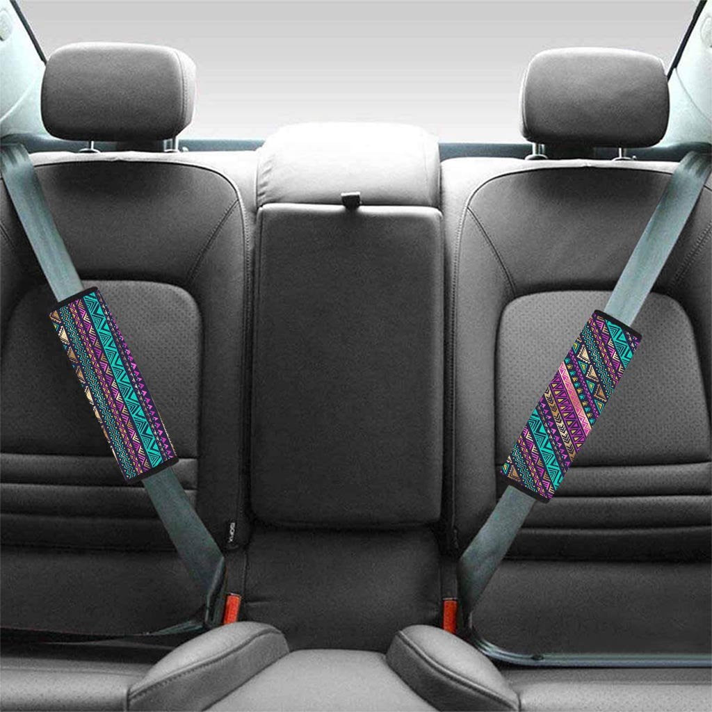 Multicolor Native Aztec Doodle Seat Belt Cover-grizzshop