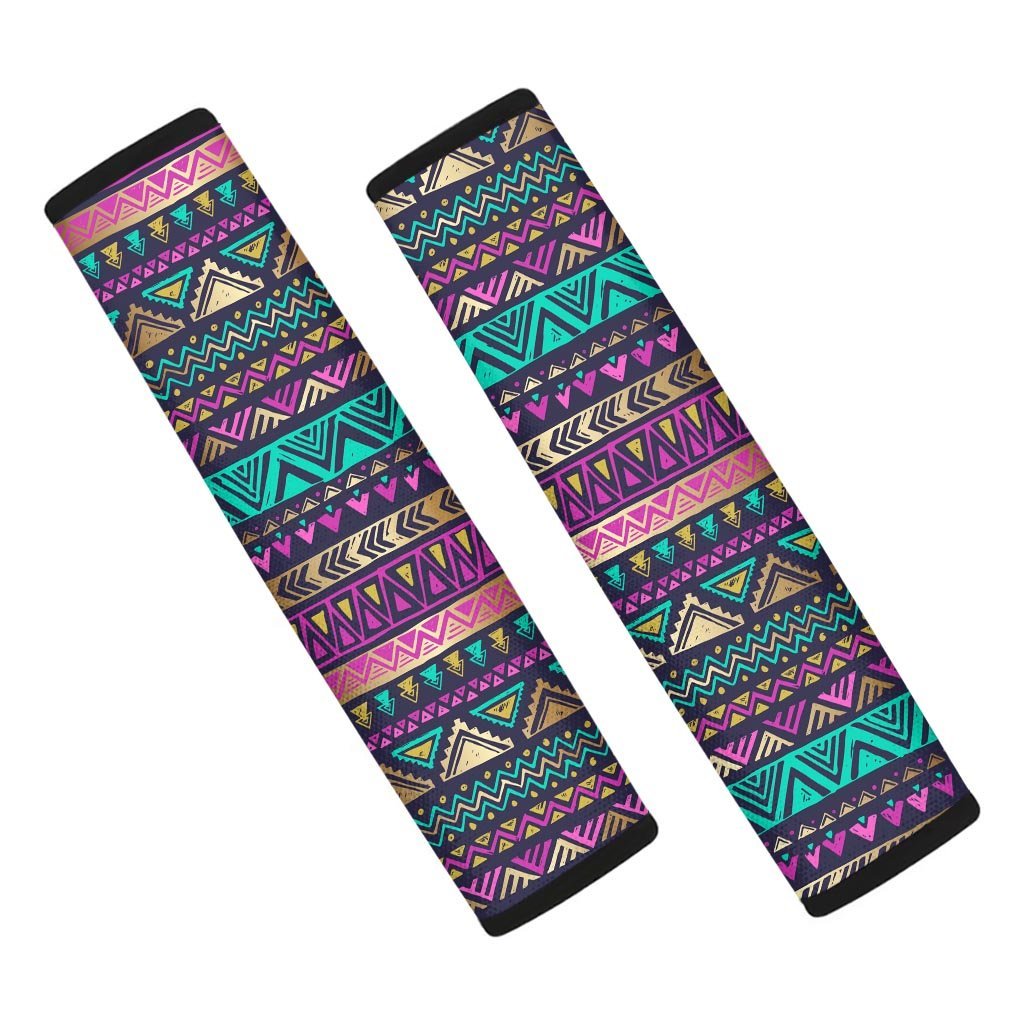 Multicolor Native Aztec Doodle Seat Belt Cover-grizzshop
